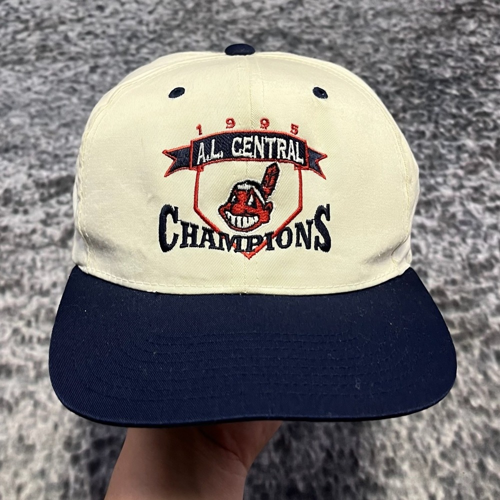 VTG Cleveland Indians A.L. Central Division Champions Hat Snapback Embroidered